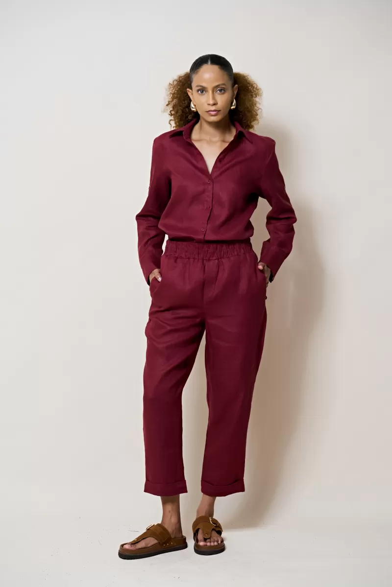 Hidrogênio - 100% WINE LINEN SHIRT - 20379043 Hidrogênio - 100% WINE LINEN SHIRT - 20379043