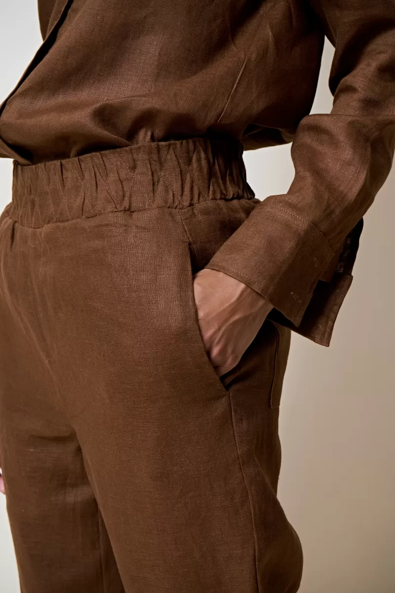 Hidrogênio - POLIANA CARROT PANTS BROWN - 20378031 Hidrogênio - POLIANA CARROT PANTS BROWN - 20378031