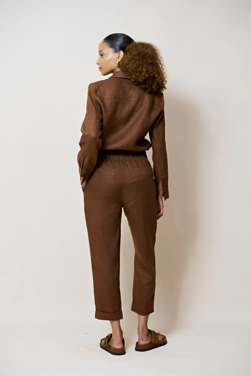 Hidrogênio - POLIANA CARROT PANTS BROWN - 20378031 Hidrogênio - POLIANA CARROT PANTS BROWN - 20378031