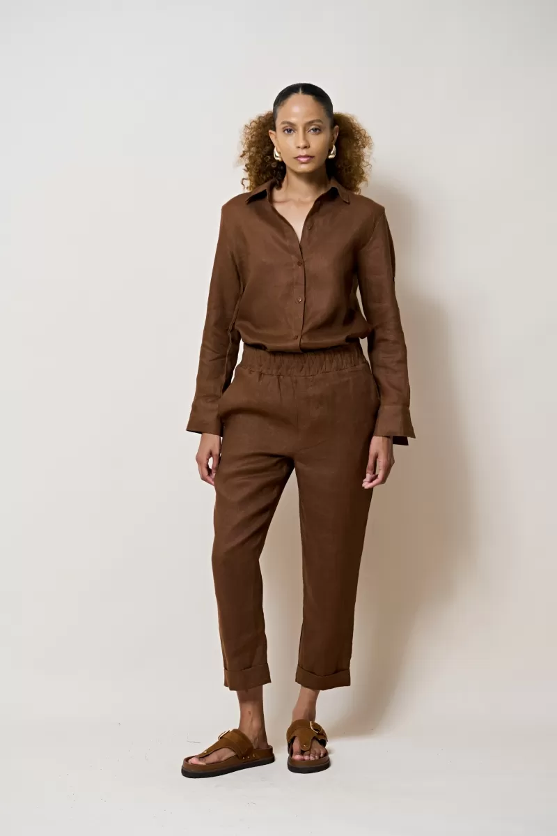 Hidrogênio - POLIANA CARROT PANTS BROWN - 20378031 Hidrogênio - POLIANA CARROT PANTS BROWN - 20378031