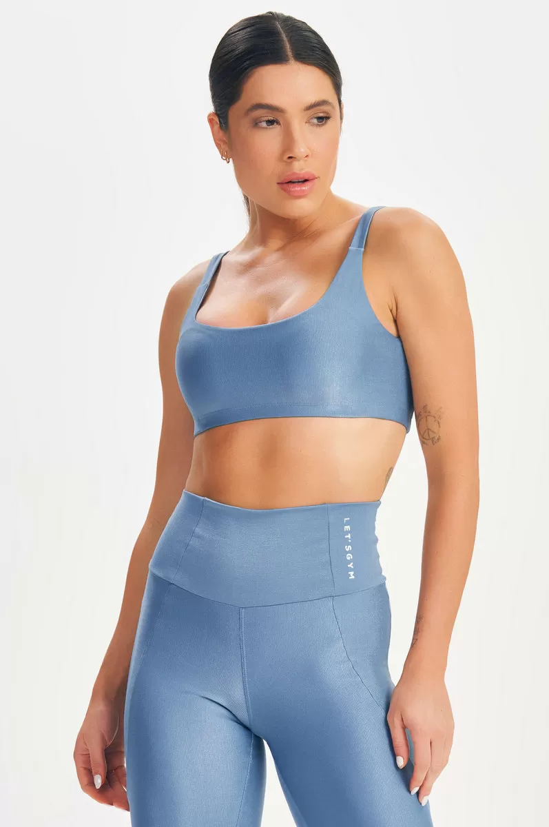 Lets Gym - Minimal Bold Vintage Blue Top - 2572AZ Lets Gym - Minimal Bold Vintage Blue Top - 2572AZ
