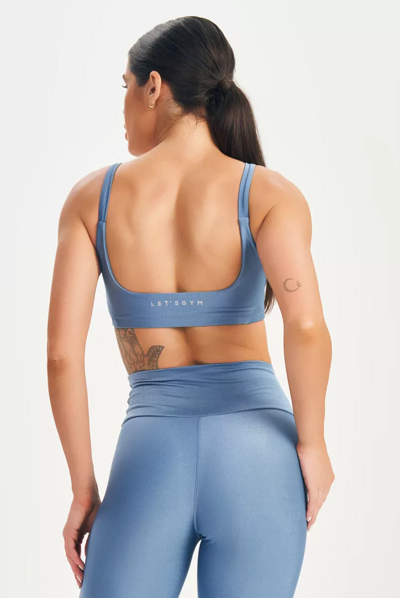 Lets Gym - Minimal Bold Vintage Blue Top - 2572AZ Lets Gym - Minimal Bold Vintage Blue Top - 2572AZ