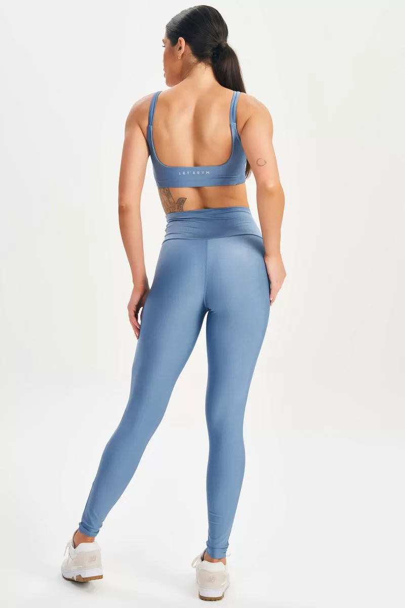 Lets Gym - Minimal Bold Vintage Blue Top - 2572AZ Lets Gym - Minimal Bold Vintage Blue Top - 2572AZ