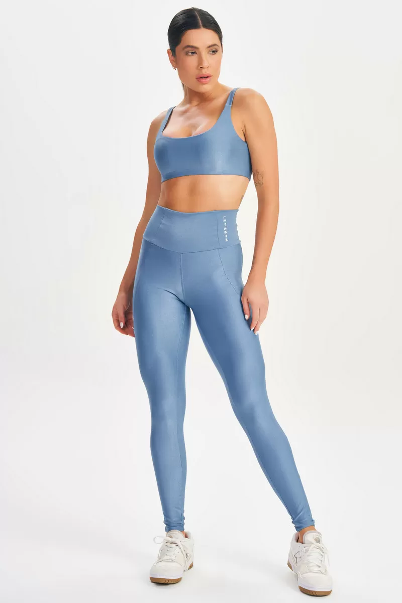 Lets Gym - Minimal Bold Vintage Blue Top - 2572AZ Lets Gym - Minimal Bold Vintage Blue Top - 2572AZ