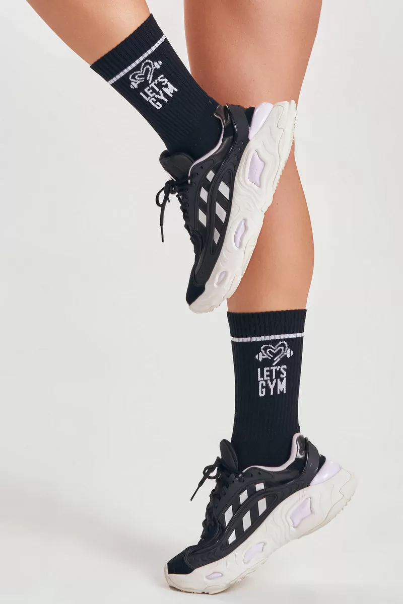 Lets Gym - Lets Gym Black Socks - 2576PT