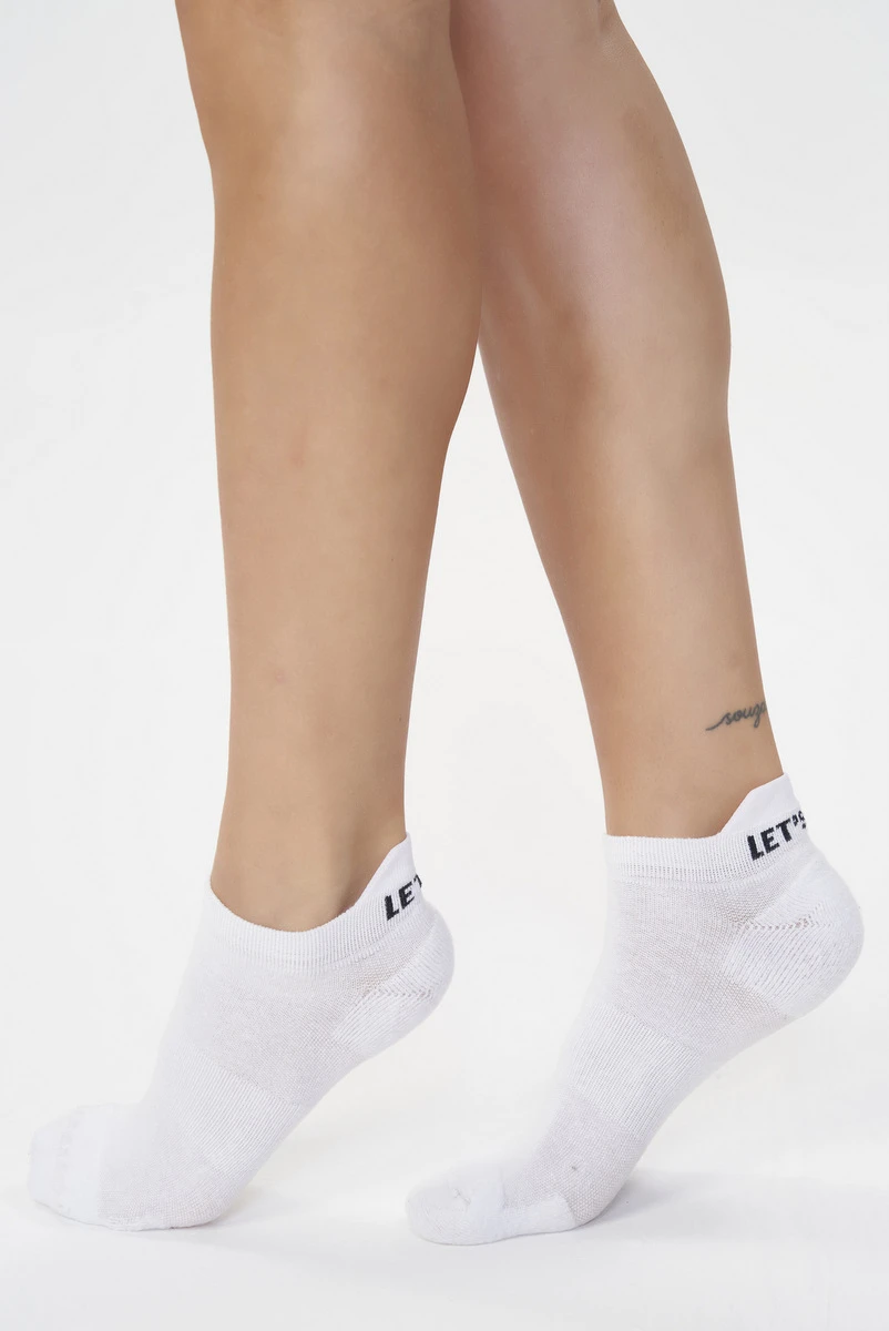 Lets Gym - Lets Gym White Socks - 2577BR