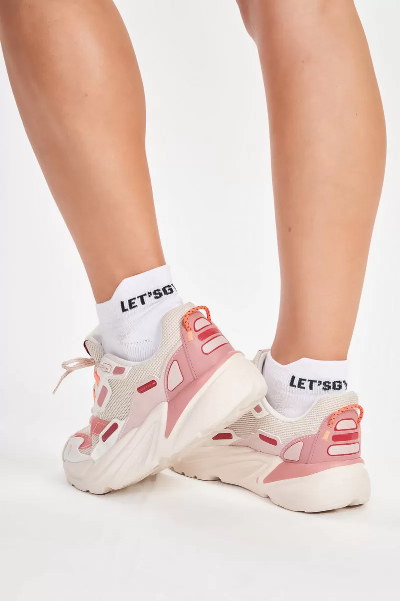 Lets Gym - Lets Gym White Socks - 2577BR