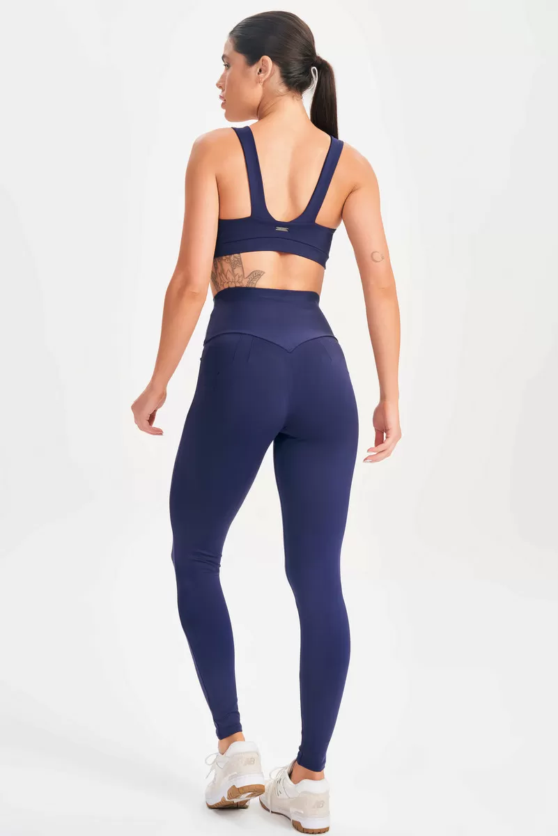 Lets Gym - Navy Blue Basic Flex Leggings - 2625AZ Lets Gym - Navy Blue Basic Flex Leggings - 2625AZ