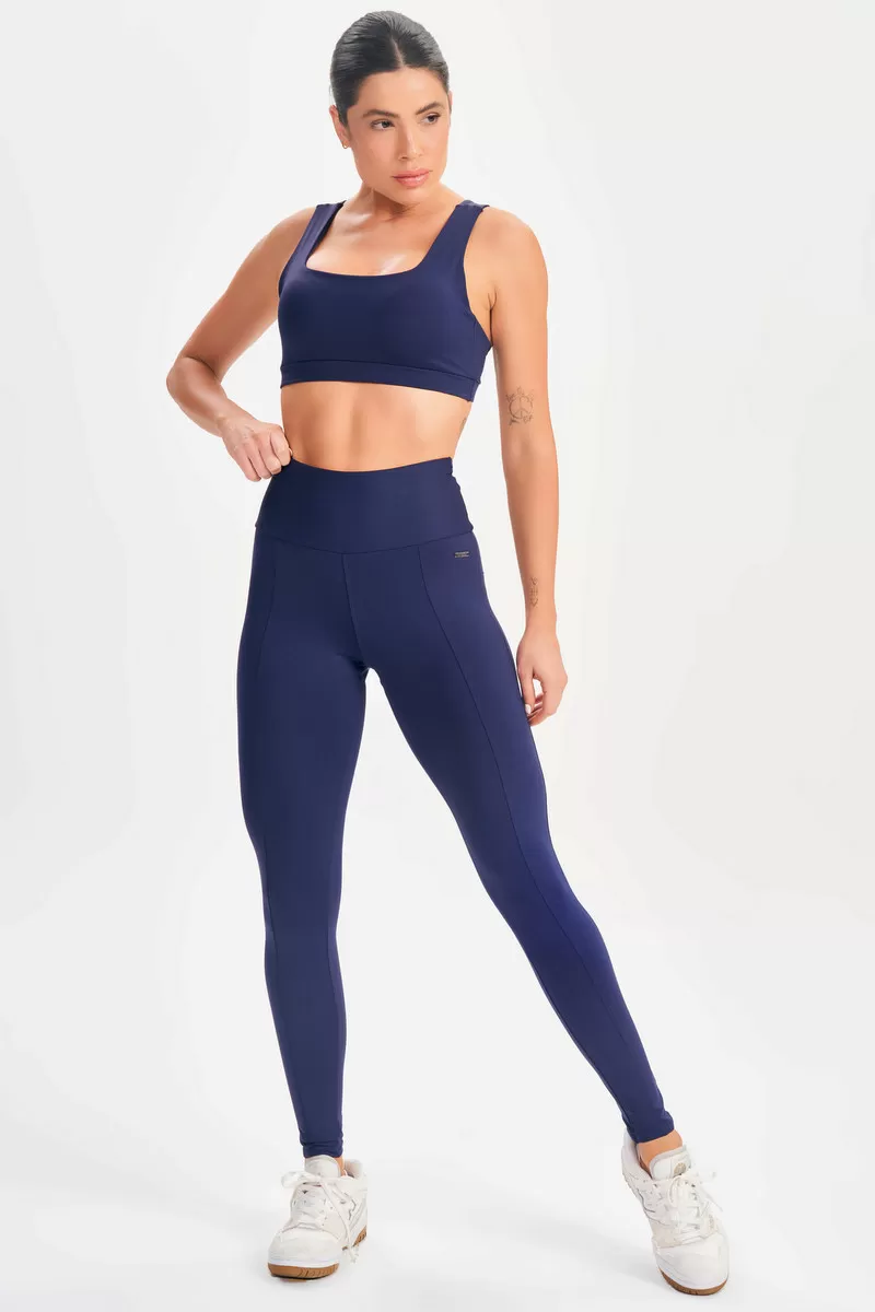 Lets Gym - Navy Blue Basic Flex Leggings - 2625AZ Lets Gym - Navy Blue Basic Flex Leggings - 2625AZ