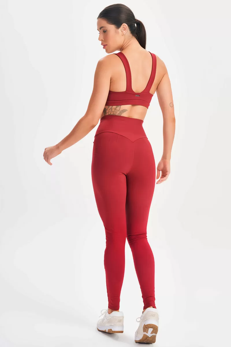 Lets Gym - Basic Flex Marsala Leggings - 2625MS Lets Gym - Basic Flex Marsala Leggings - 2625MS