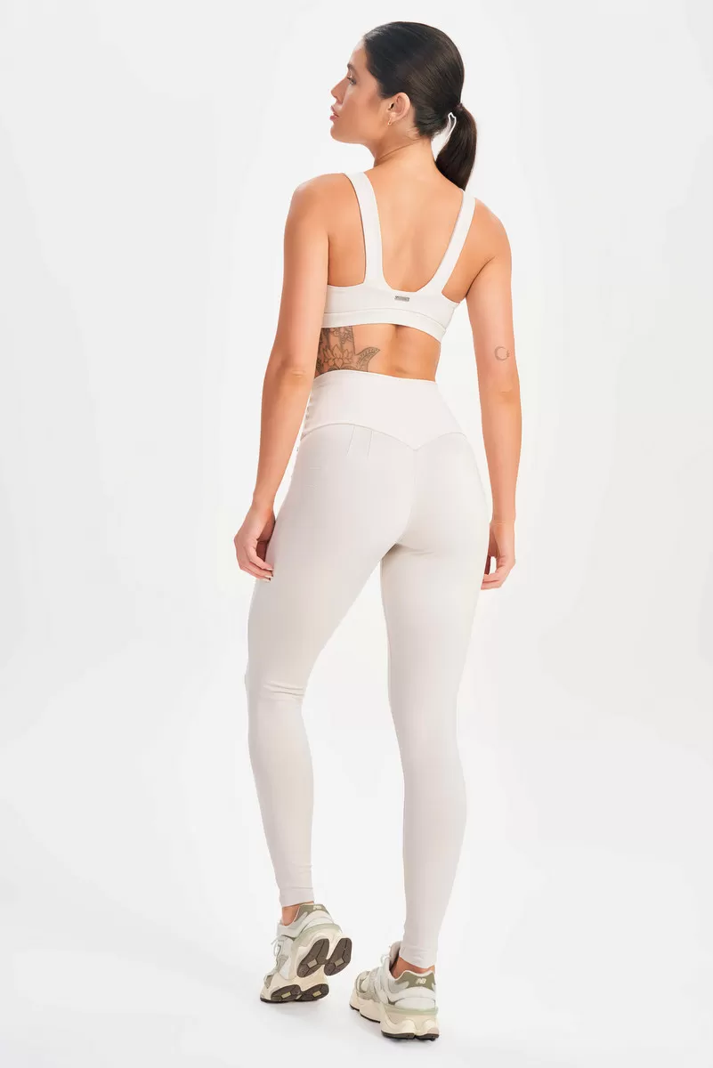 Lets Gym - Basic Flex Off White Leggings - 2625OFW Lets Gym - Basic Flex Off White Leggings - 2625OFW