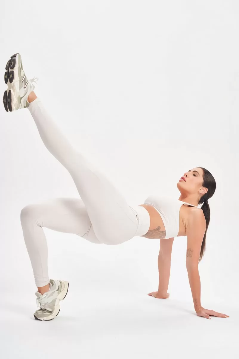 Lets Gym - Basic Flex Off White Leggings - 2625OFW Lets Gym - Basic Flex Off White Leggings - 2625OFW