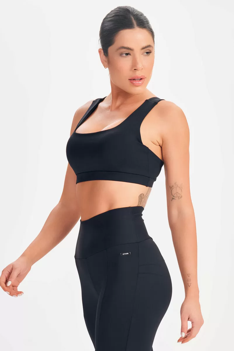 Lets Gym - Basic Flex Black Top - 2624PT Lets Gym - Basic Flex Black Top - 2624PT