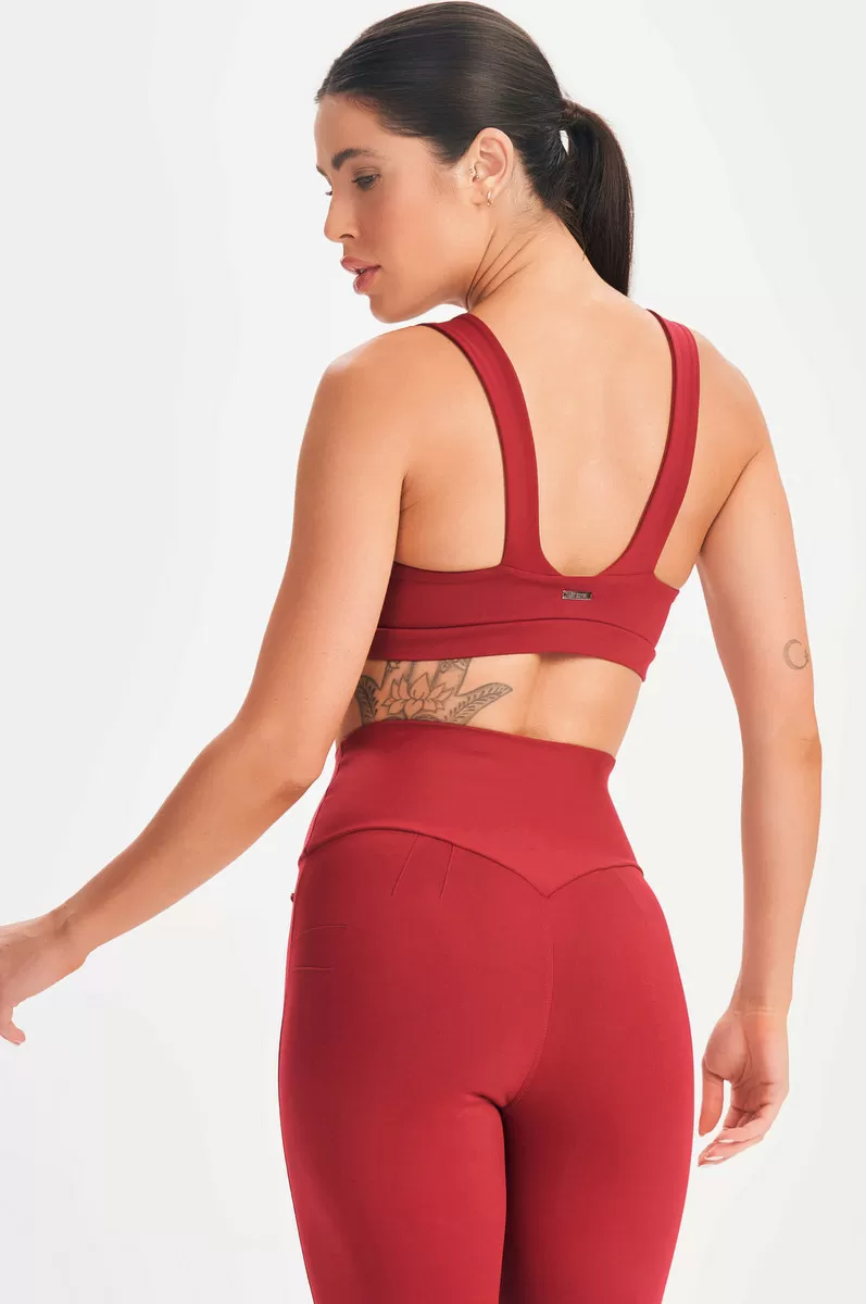 Lets Gym - Basic Flex Marsala Top - 2624MS Lets Gym - Basic Flex Marsala Top - 2624MS