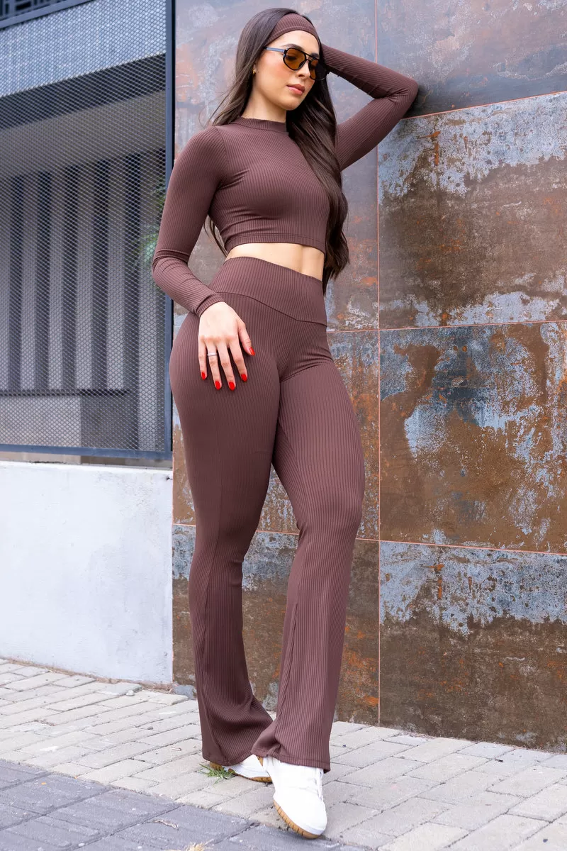 Lets Gym - Flare Pants Radiant Coffee - 2642CF Lets Gym - Flare Pants Radiant Coffee - 2642CF