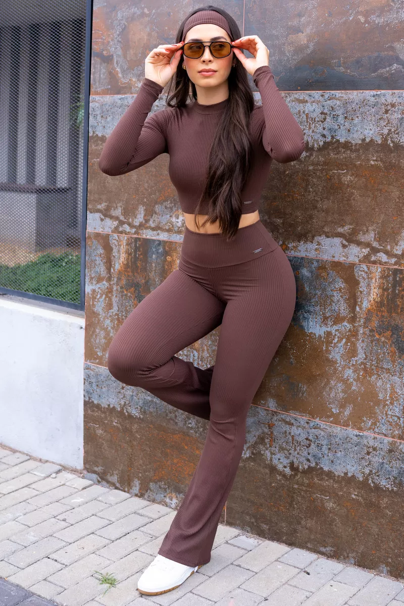 Lets Gym - Flare Pants Radiant Coffee - 2642CF