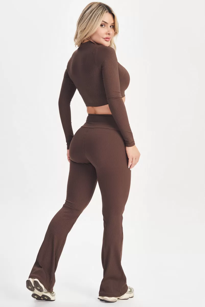 Lets Gym - Flare Pants Radiant Coffee - 2642CF Lets Gym - Flare Pants Radiant Coffee - 2642CF
