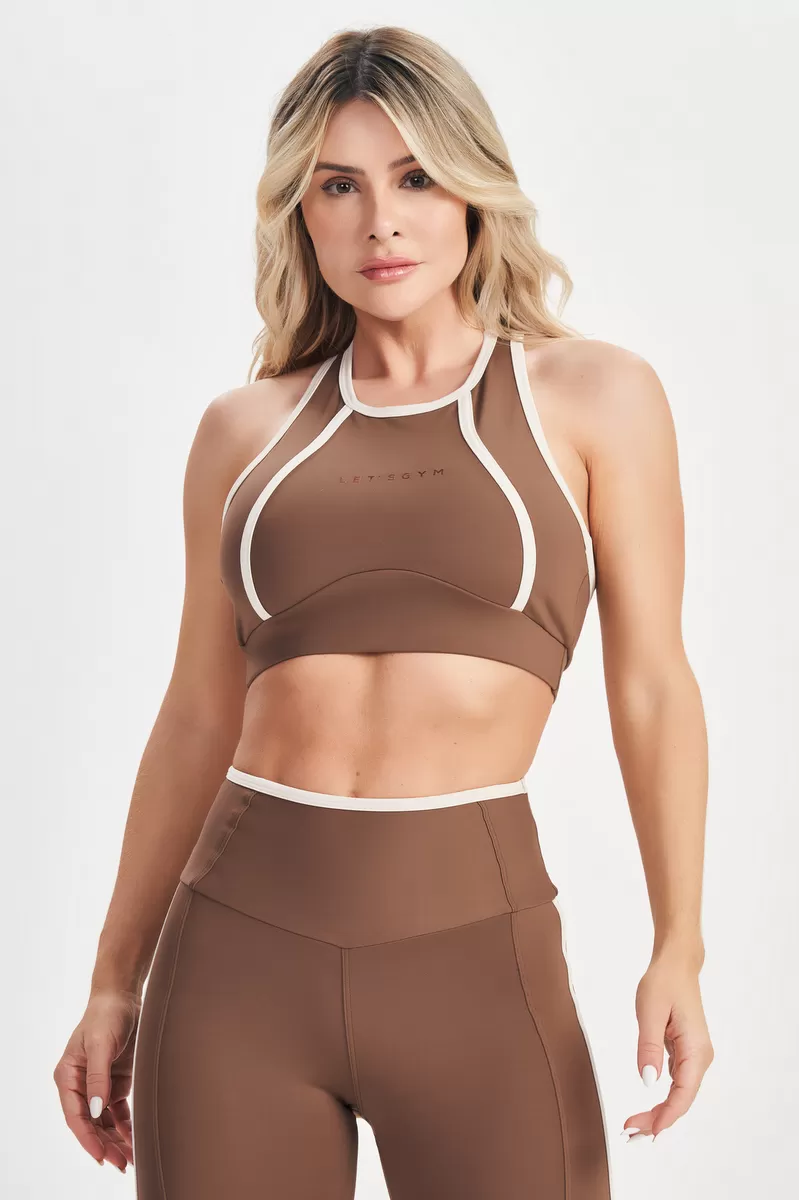 Lets Gym - Brown Chronos Top - 2703MR