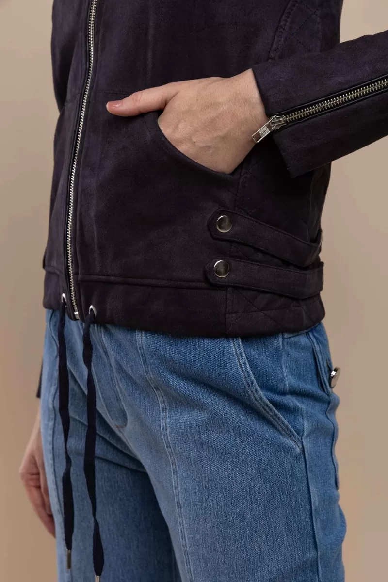 Hidrogênio - JACKET WITH ZIPPER AND NOBU STITCHING PR BLACK - 17704001