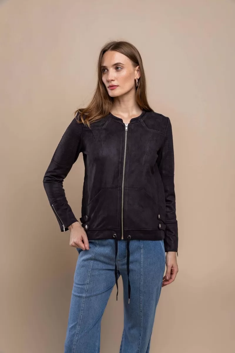 Hidrogênio - JACKET WITH ZIPPER AND NOBU STITCHING PR BLACK - 17704001