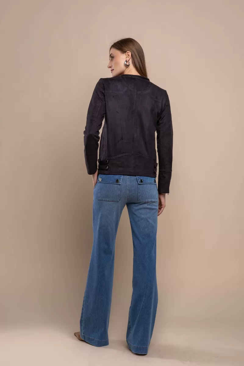 Hidrogênio - JACKET WITH ZIPPER AND NOBU STITCHING PR BLACK - 17704001