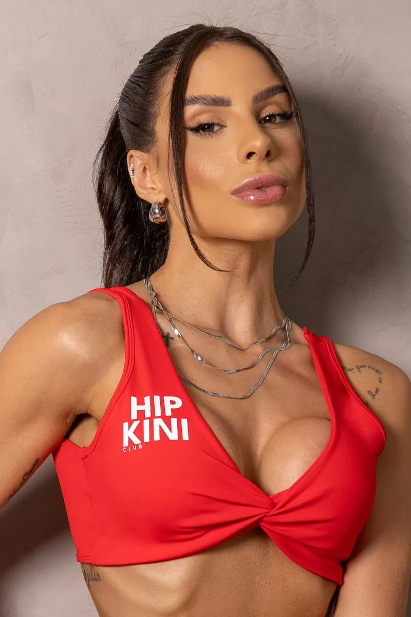 Hipkini - Red Sunrise Top with silk - 33331020