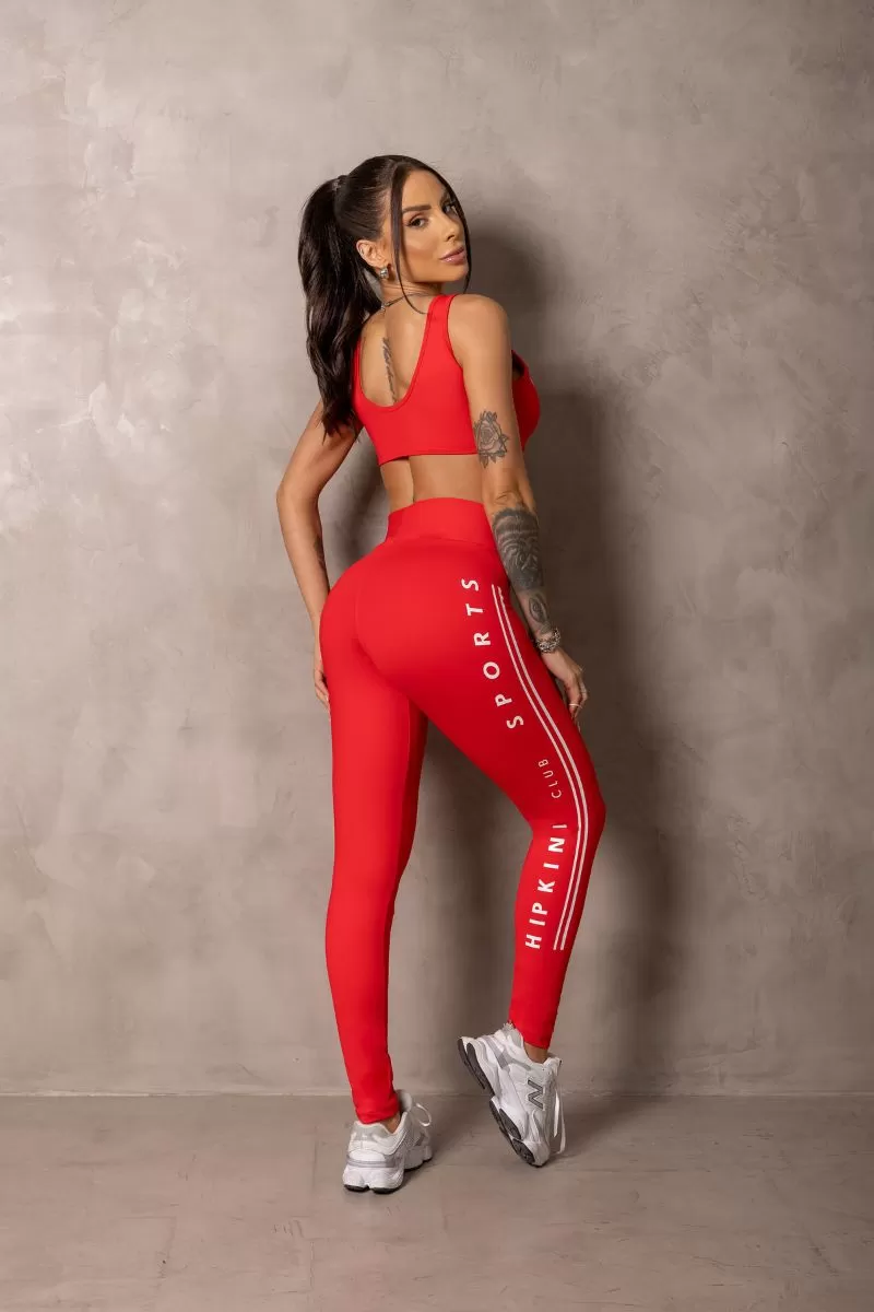 Hipkini - Red Sunrise Leggings with Silk - 33331021