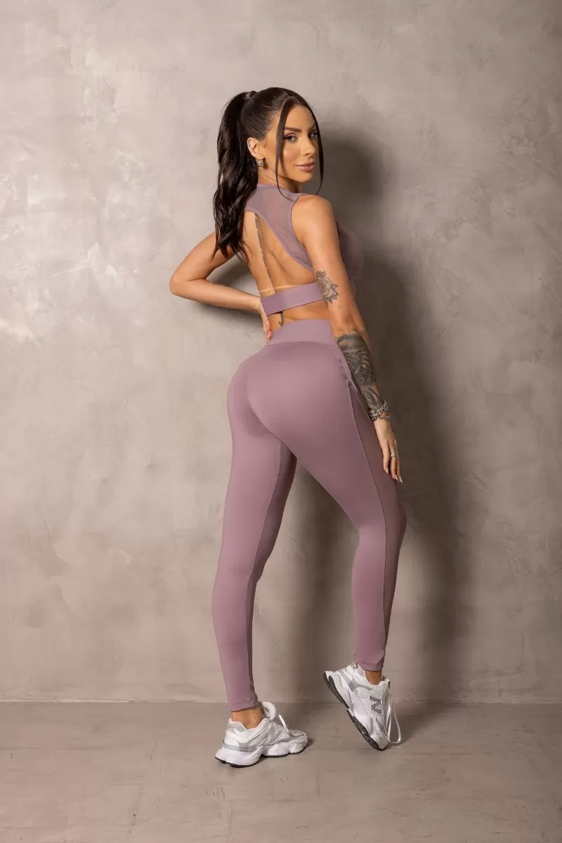 Hipkini - Sunrise Old Rose leggings with tulle - 33331017 Hipkini - Sunrise Old Rose leggings with tulle - 33331017