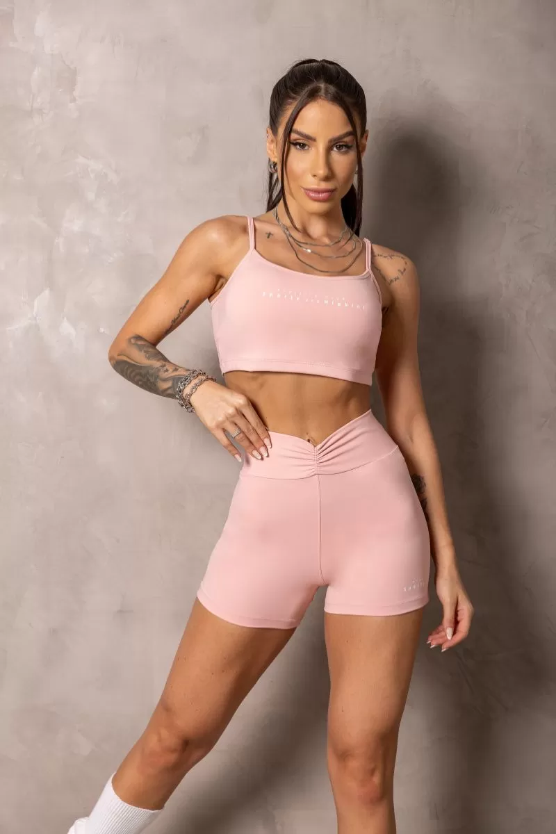 Hipkini - Pink Sunrise Shorts with Draping on the Front - 33331033