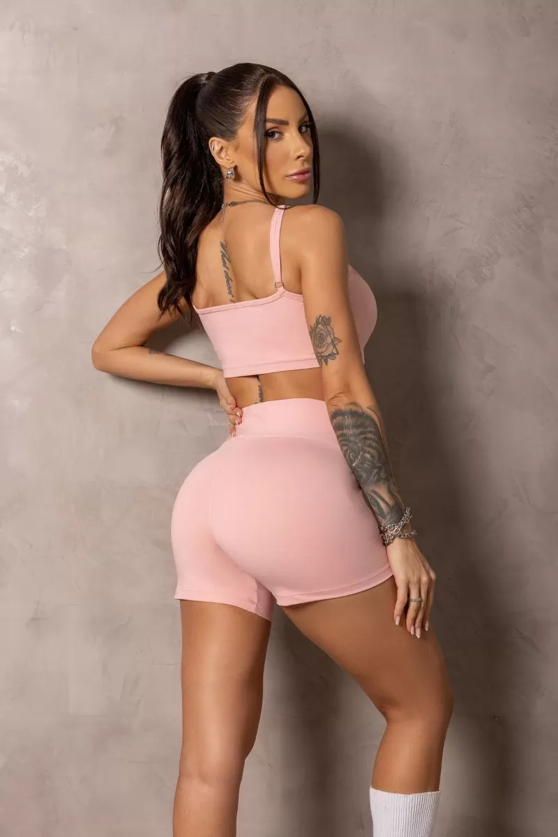 Hipkini - Pink Sunrise Shorts with Draping on the Front - 33331033