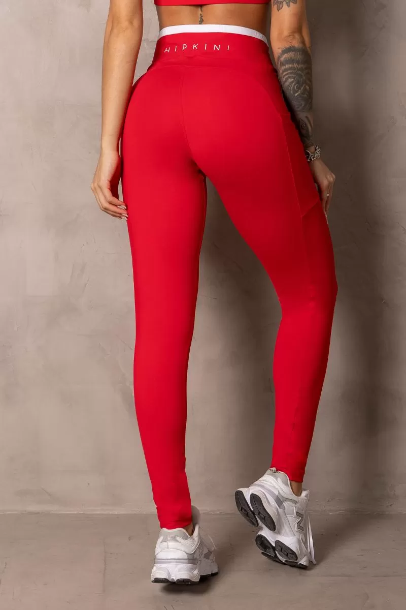 Hipkini - Red Sunrise Leggings with Pockets - 33331024