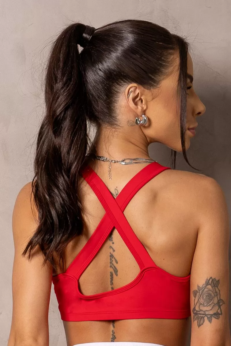 Hipkini - Red Sunrise Top with Cross Straps - 33331023 Hipkini - Red Sunrise Top with Cross Straps - 33331023