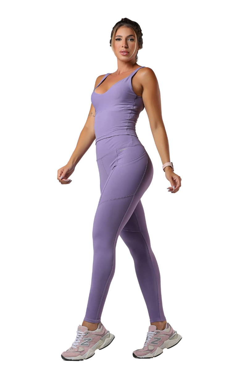 Garotafit - Purple Blossom Pants - FUS487PL Garotafit - Purple Blossom Pants - FUS487PL