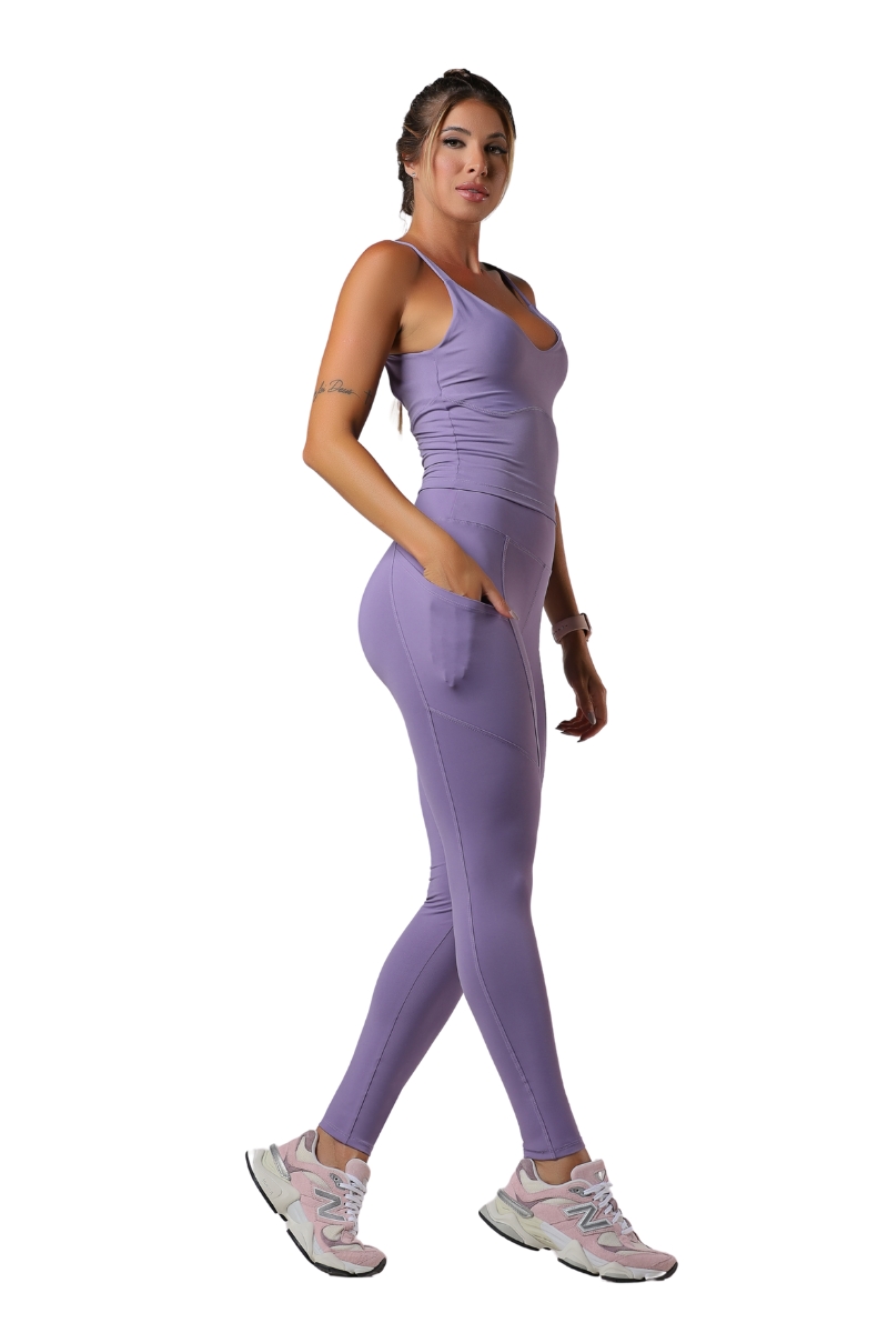 Garotafit - Purple Blossom Pants - FUS487PL Garotafit - Purple Blossom Pants - FUS487PL