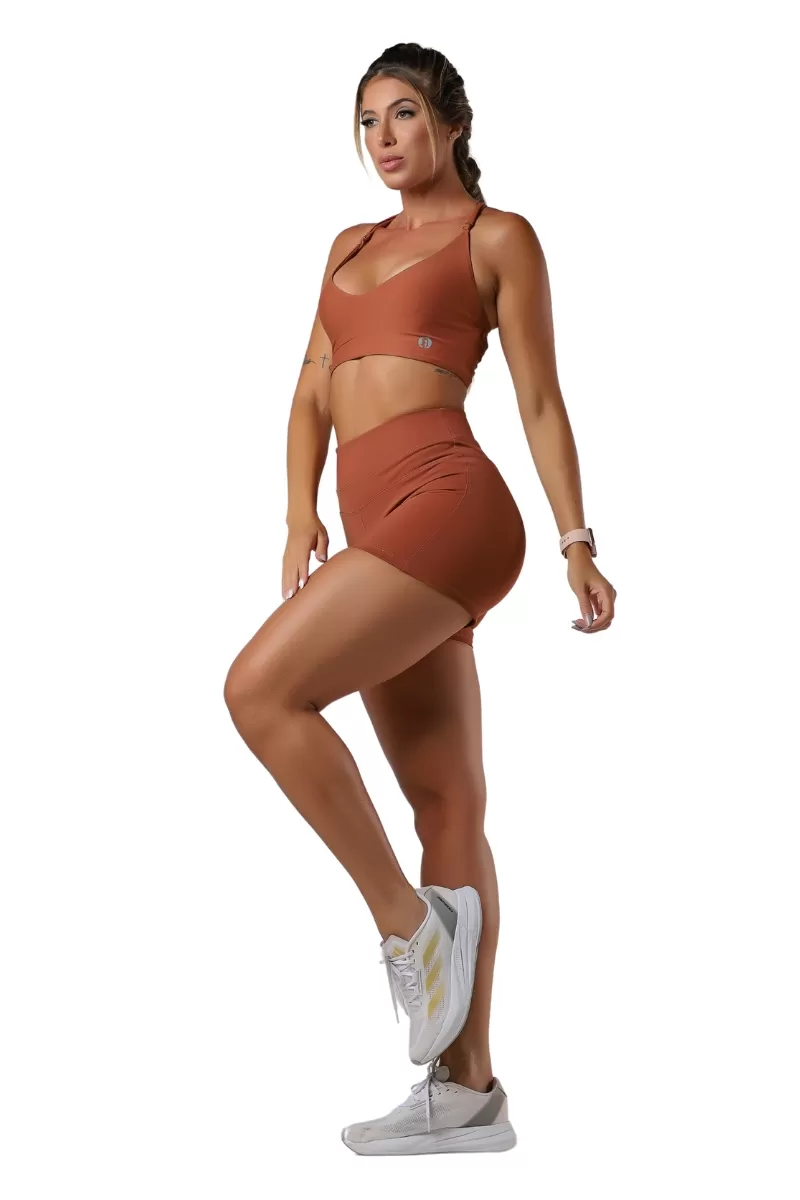 Garotafit - Peppy Hazelnut Shorts - SH547NA