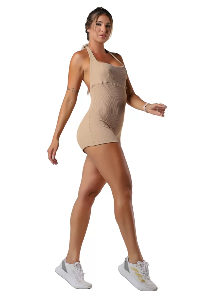 Garotafit - Romper Flash Chocolate - MAC218IP