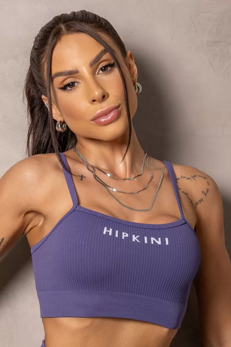 Hipkini - Sunrise Purple Seamless Top with Thin Straps - 33331187