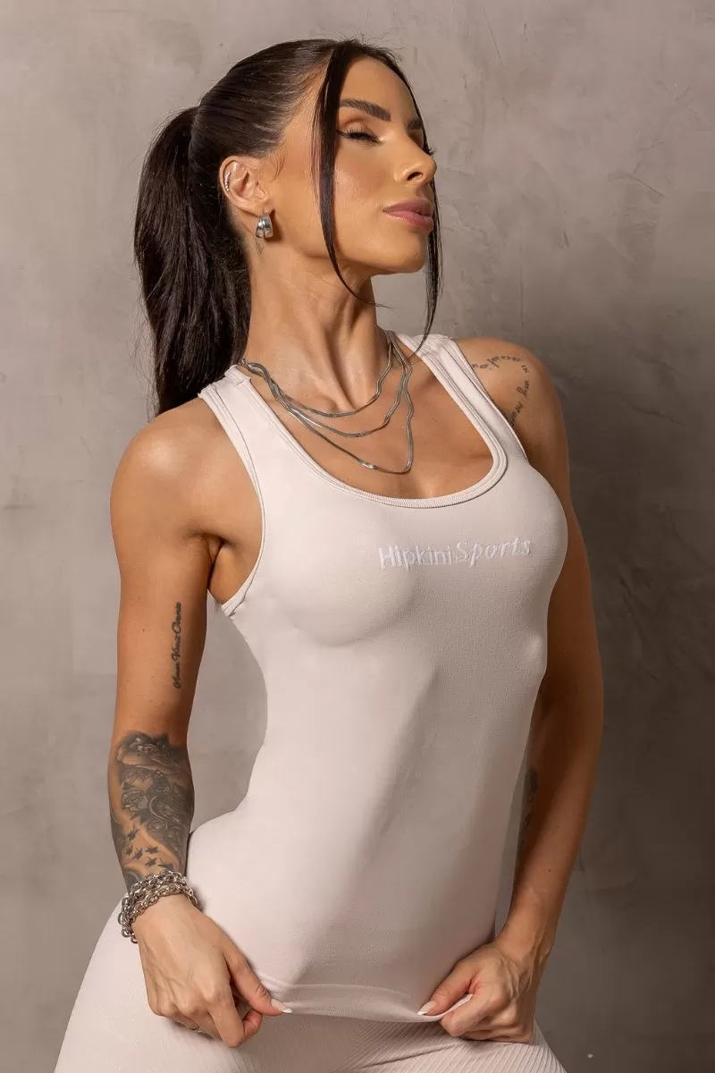 Hipkini - Tank Shirt Seamless Sunrise Beige - 33331196