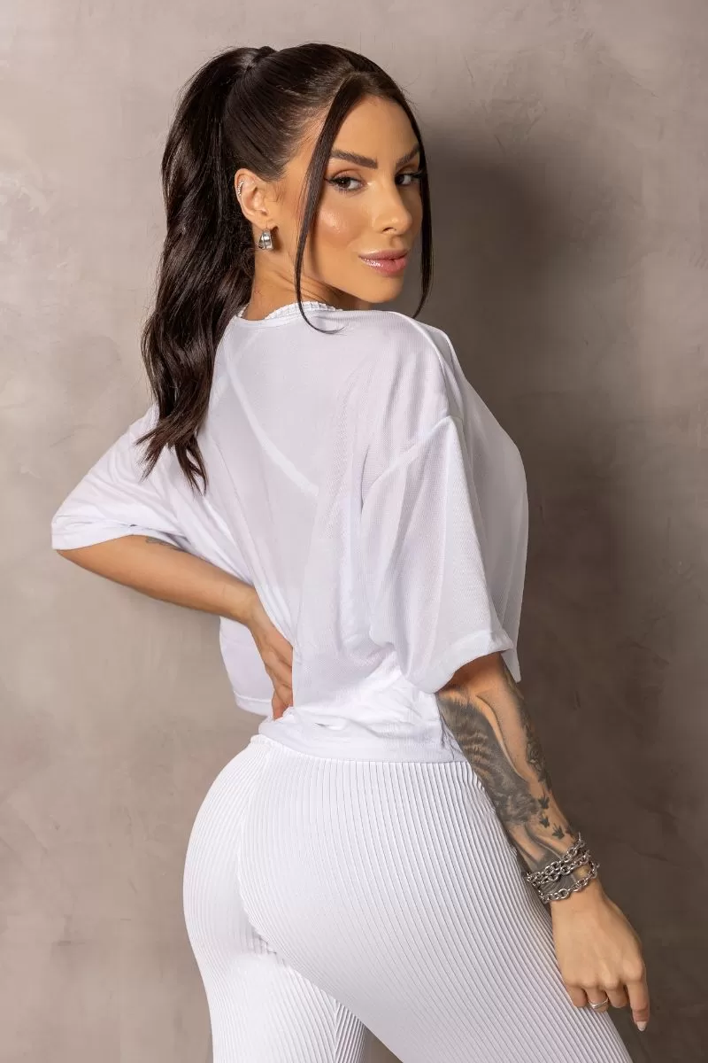 Hipkini - Cropped Sunrise White with silk - 33331238