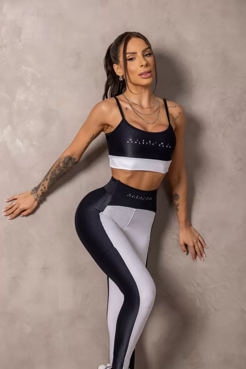 Hipkini - Sunrise Black & White Silk Leggings - 33331015