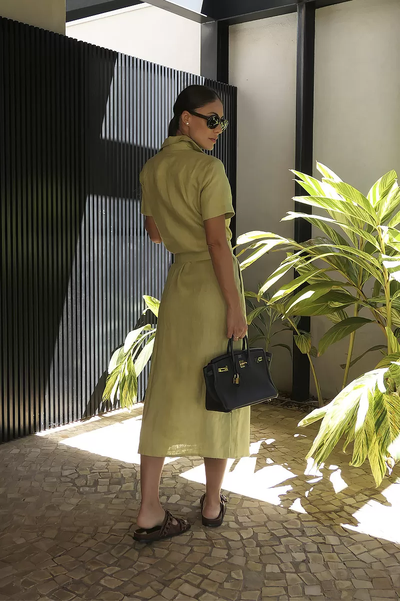 Hidrogênio - LINEN GRASS CHEMISIE DRESS - 20390400 Hidrogênio - LINEN GRASS CHEMISIE DRESS - 20390400