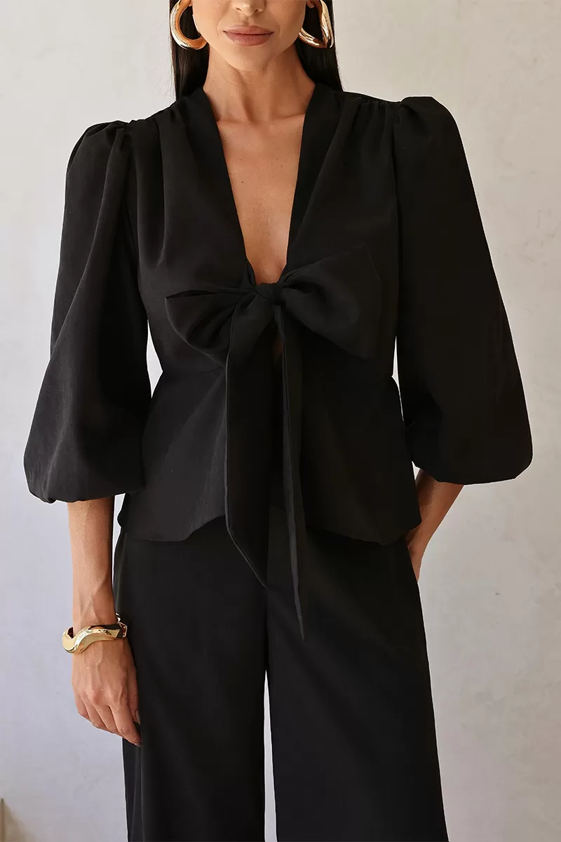 Dot Clothing - Loreta Dot Clothing Shirt and Pants Set Black - 2688PRETO Dot Clothing - Loreta Dot Clothing Shirt and Pants Set Black - 2688PRETO