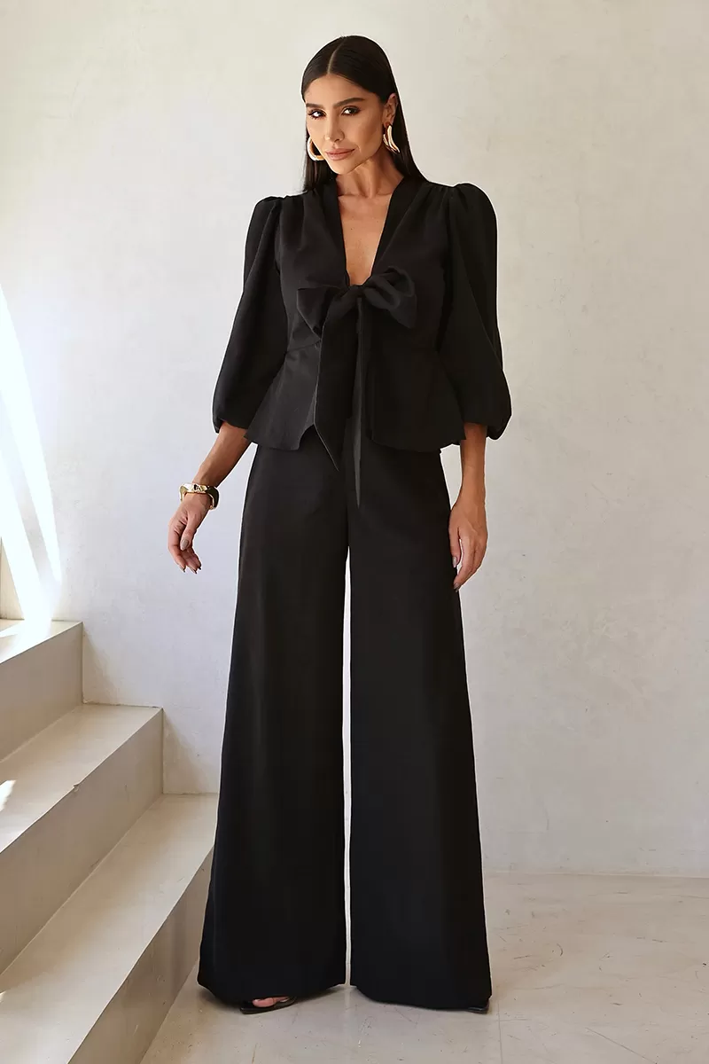 Dot Clothing - Loreta Dot Clothing Shirt and Pants Set Black - 2688PRETO Dot Clothing - Loreta Dot Clothing Shirt and Pants Set Black - 2688PRETO
