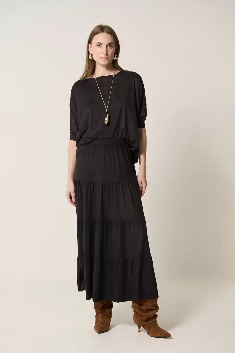 Hidrogênio - LONG SUEDE SKIRT QUATRO MARIAS BLACK - 14654001 Hidrogênio - LONG SUEDE SKIRT QUATRO MARIAS BLACK - 14654001