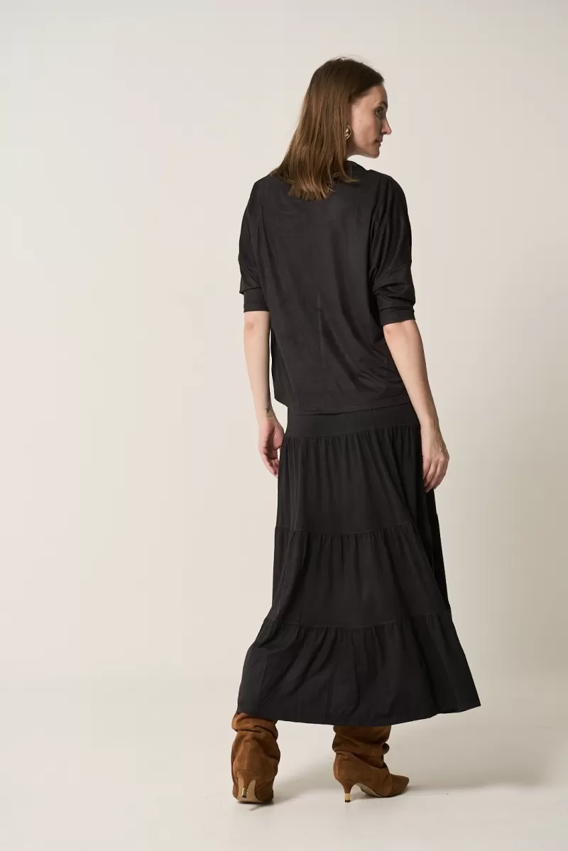 Hidrogênio - LONG SUEDE SKIRT QUATRO MARIAS BLACK - 14654001 Hidrogênio - LONG SUEDE SKIRT QUATRO MARIAS BLACK - 14654001