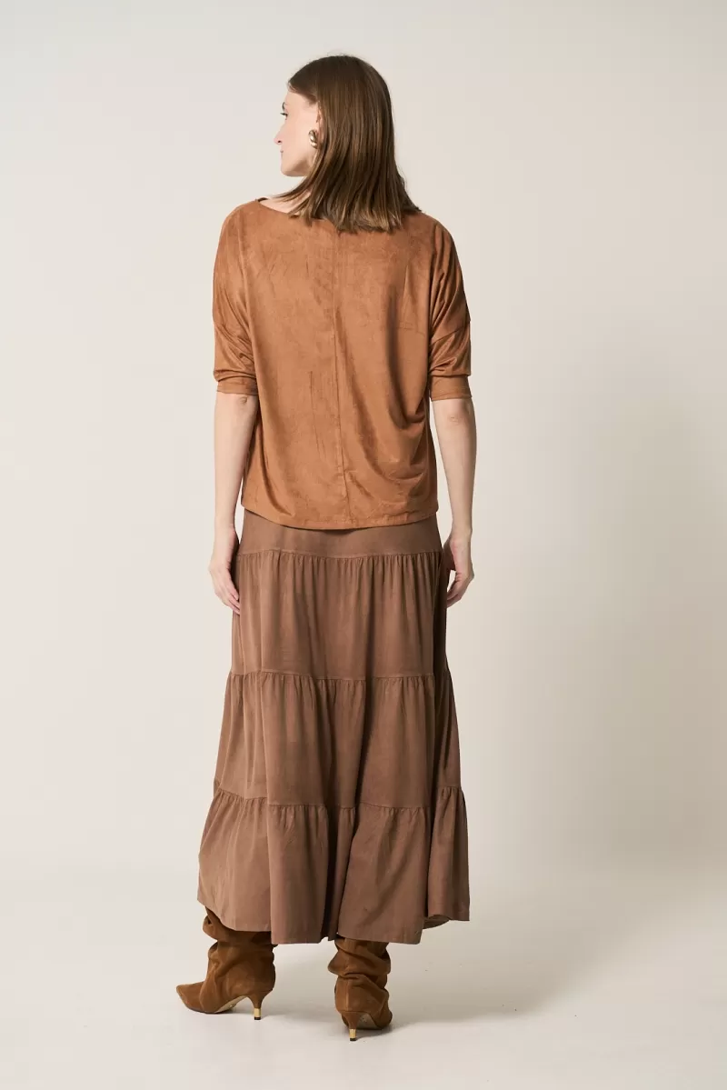 Hidrogênio - LONG SUEDE SKIRT FOUR MARIAS CARAMEL - 14654029 Hidrogênio - LONG SUEDE SKIRT FOUR MARIAS CARAMEL - 14654029