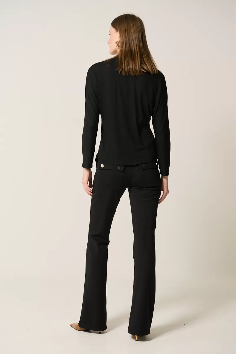 Hidrogênio - BLACK V-NECK OVERSIZED BLOUSE - 20375001 Hidrogênio - BLACK V-NECK OVERSIZED BLOUSE - 20375001