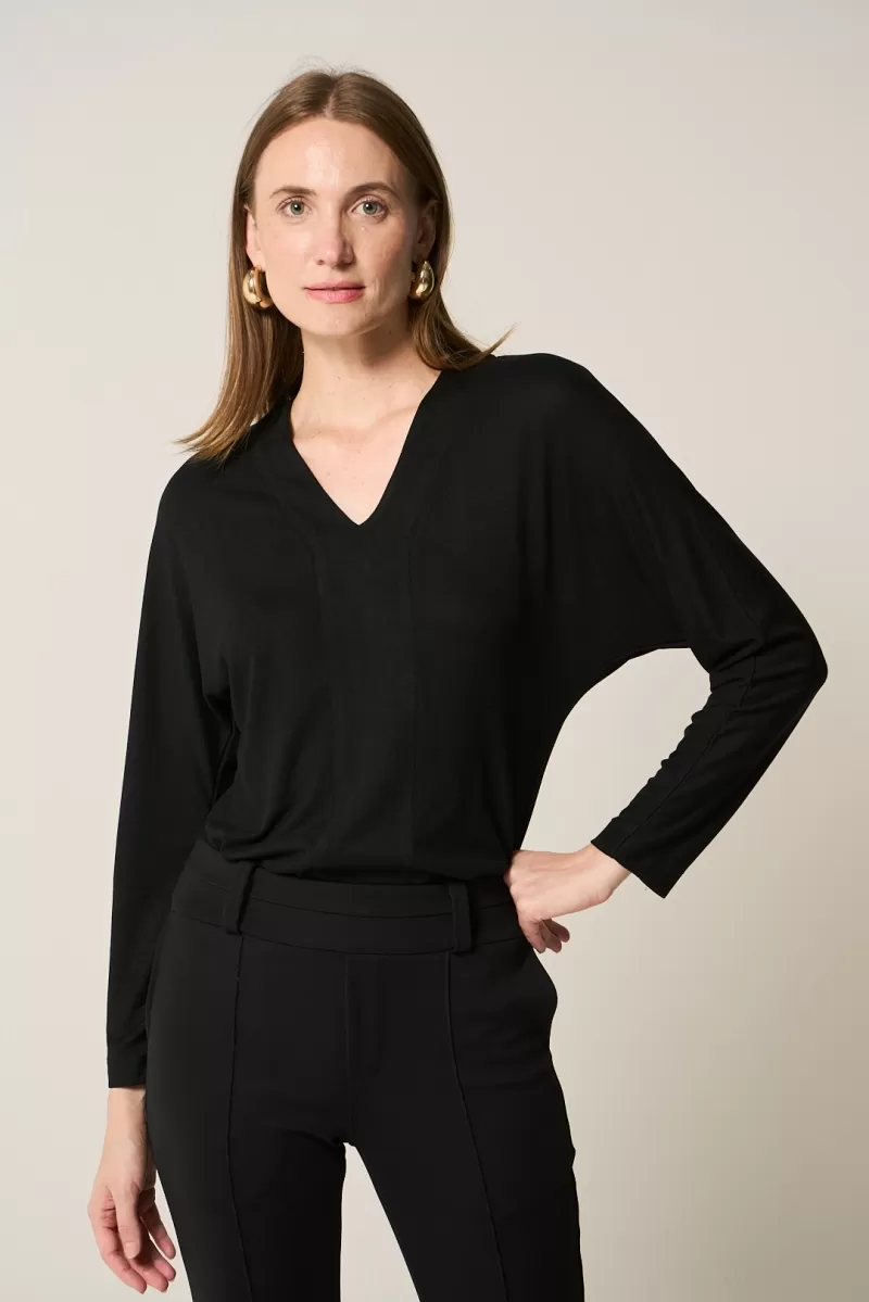 Hidrogênio - BLACK V-NECK OVERSIZED BLOUSE - 20375001 Hidrogênio - BLACK V-NECK OVERSIZED BLOUSE - 20375001