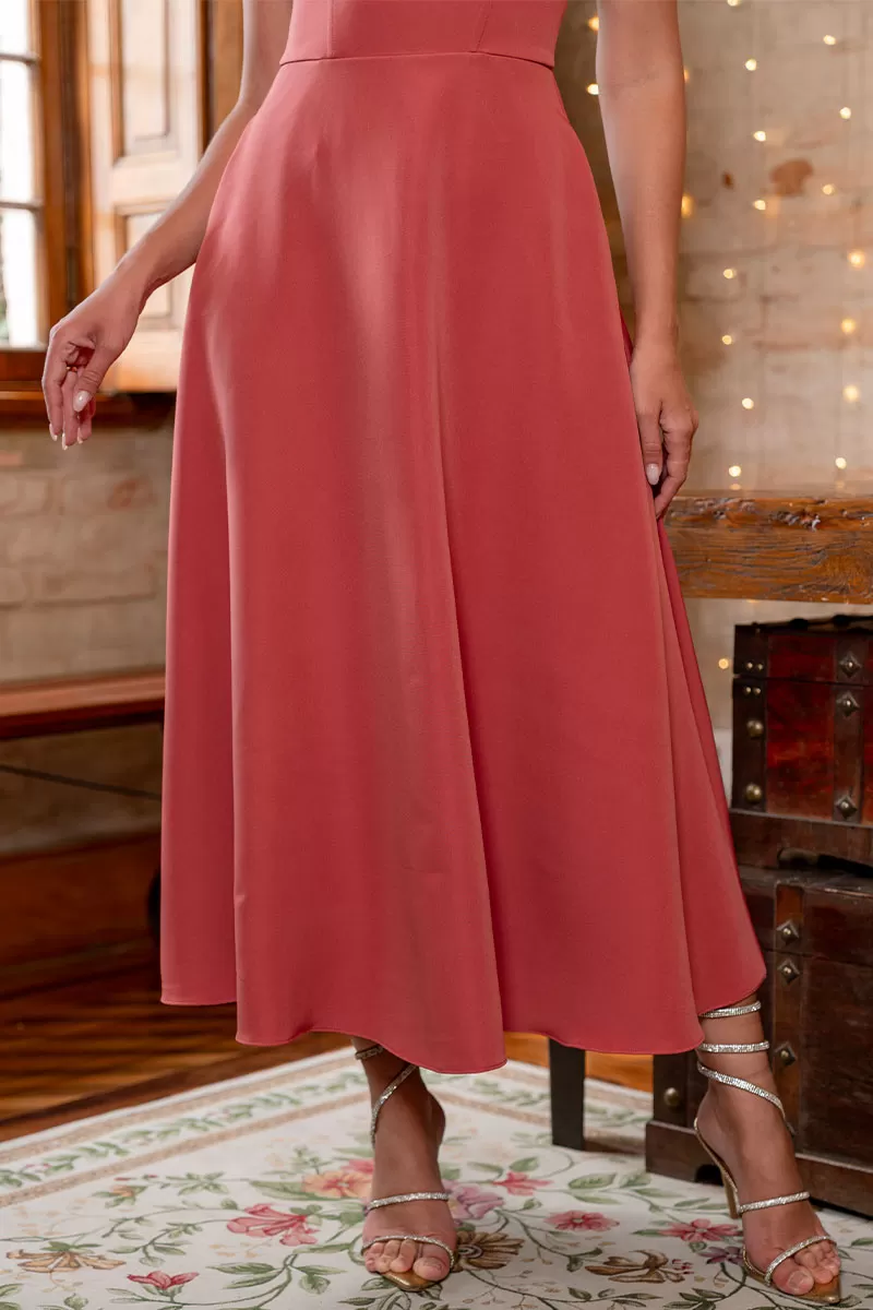 Miss Misses - Katia Dress with Straps and Bow with Marsala Fin - 54421086 Miss Misses - Katia Dress with Straps and Bow with Marsala Fin - 54421086
