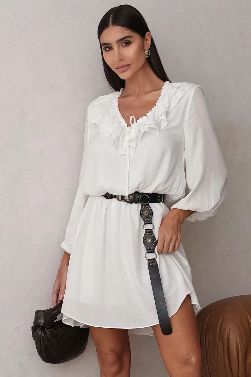 Miss Misses - Evelyn Dress Overlay Long Sleeve Off - 54534030 Miss Misses - Evelyn Dress Overlay Long Sleeve Off - 54534030